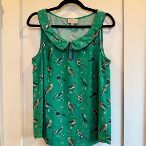 ModCloth Green Bird Blouse